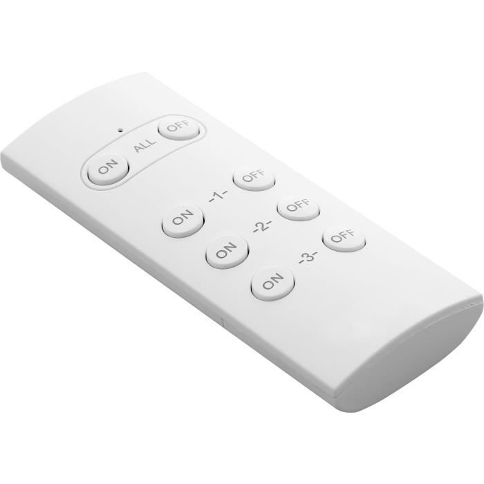 Pack de 2 prises télécommandées pour utilisation extérieure + télécommande - GAO - 230 V - Noir