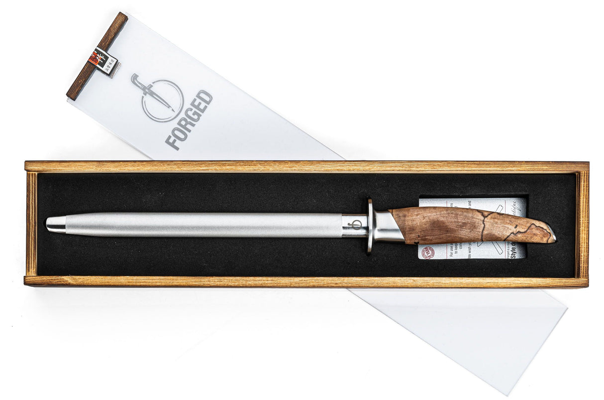 Fusil a aiguiser - FORGED - KATAI - Acier VG10 - Manche en bois de racine - L 43,5 cm