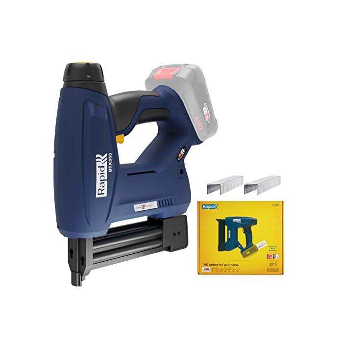 Agrafeuse électrique - RAPID - BTX553 - Batterie 18V - Pour agrafes et clous - Boîte sans batterie - (5001509)