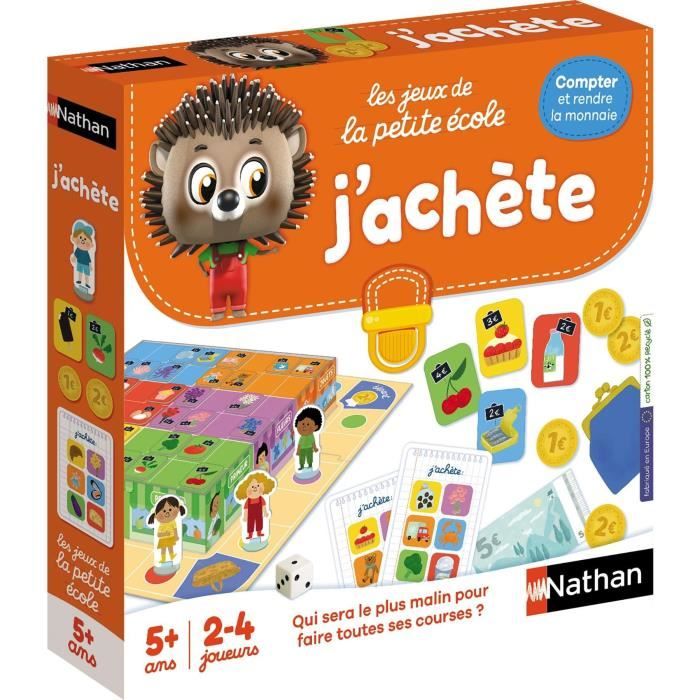 Jeu de sociÈtÈ - NATHAN - J'achete - Jeu de courses avec 6 boutiques, 15Ä a dÈpenser