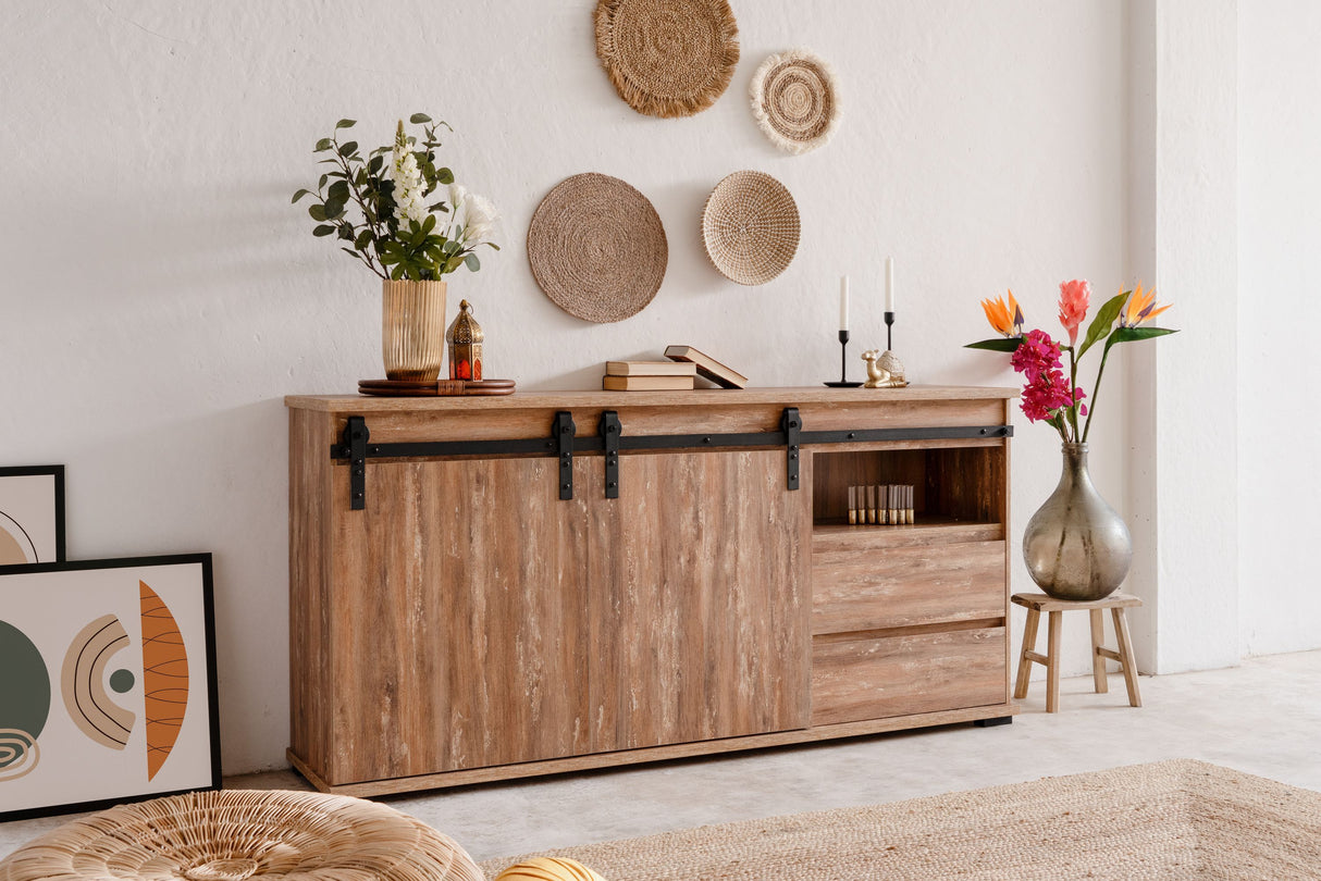 Buffet - MARRAKESCH - Chene - 2 portes - 2 tiroirs