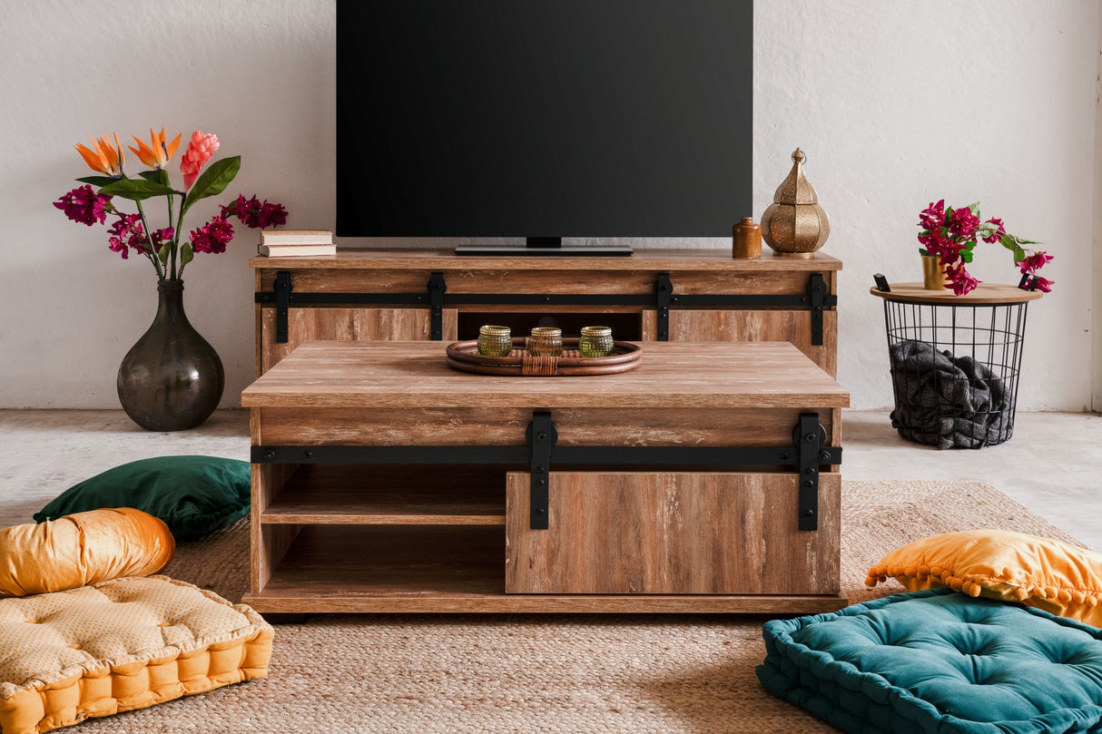 Table basse - MARRAKESCH - Rectangulaire - Chene - 100 x 40 x 60 cm