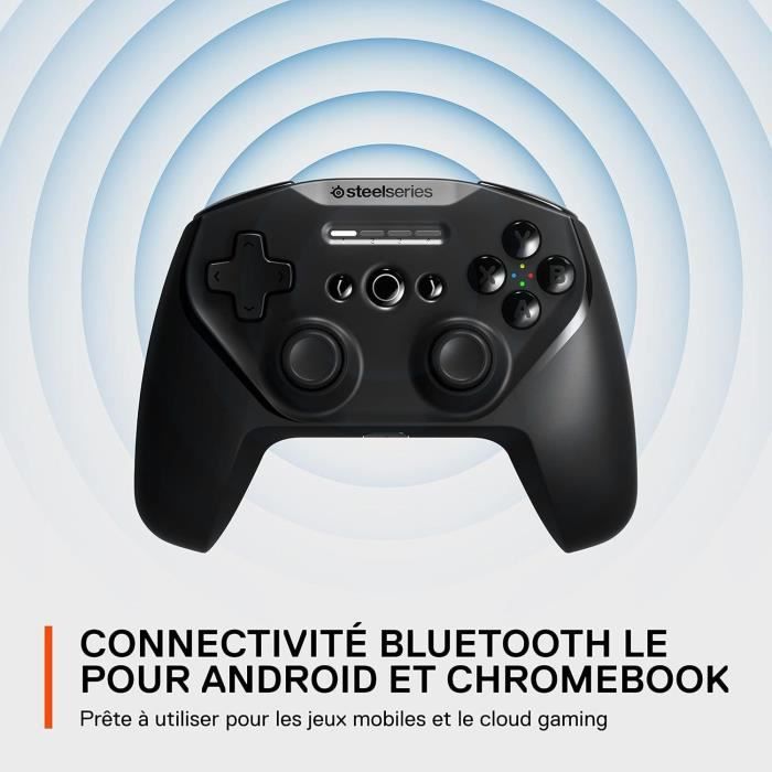 Manette de jeu sans fil - STEELSERIES - Stratus + - Pour Android et Chromebook - Noir