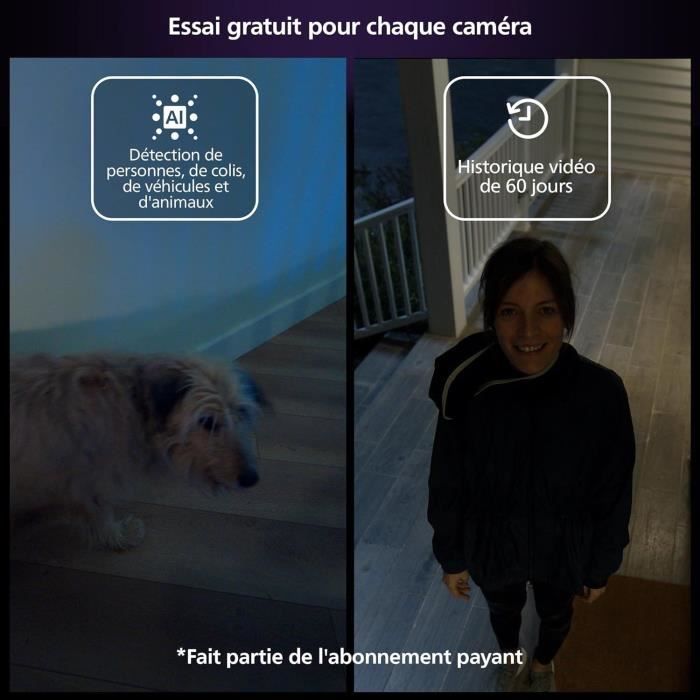 Kit de dťmarrage - Philips Hue - Secure - Inclus : 1 camťra filaire + 2 capteurs de contact + 2 ampoules connectťes + 1 pont