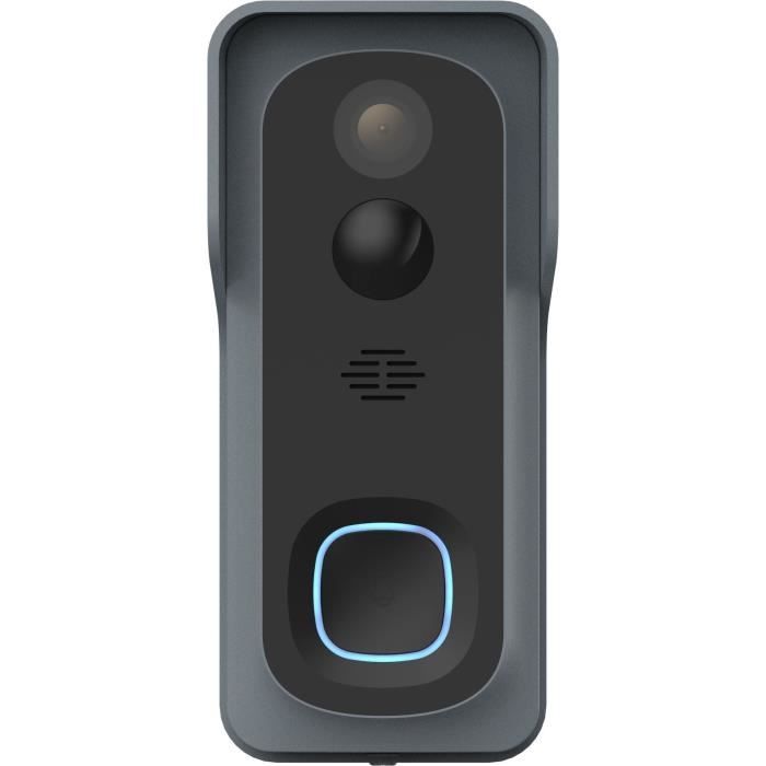 Kit Sonnette connectée - LINK2HOME - Wi-Fi - Audio bidirectionnel - Carillon sans fil - SD 8 Go