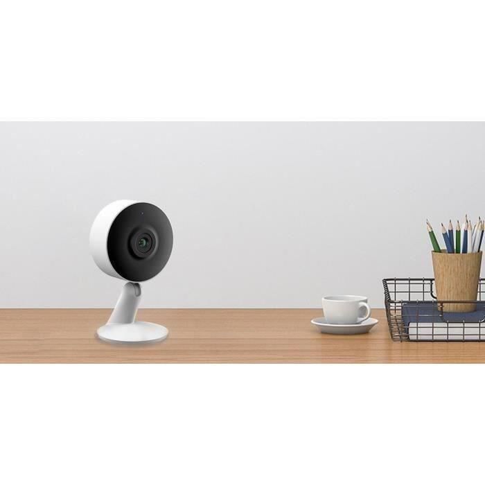 Caméra Wi-Fi - LINK2HOME - HD 1080P, vision nocturne, détection mouvement