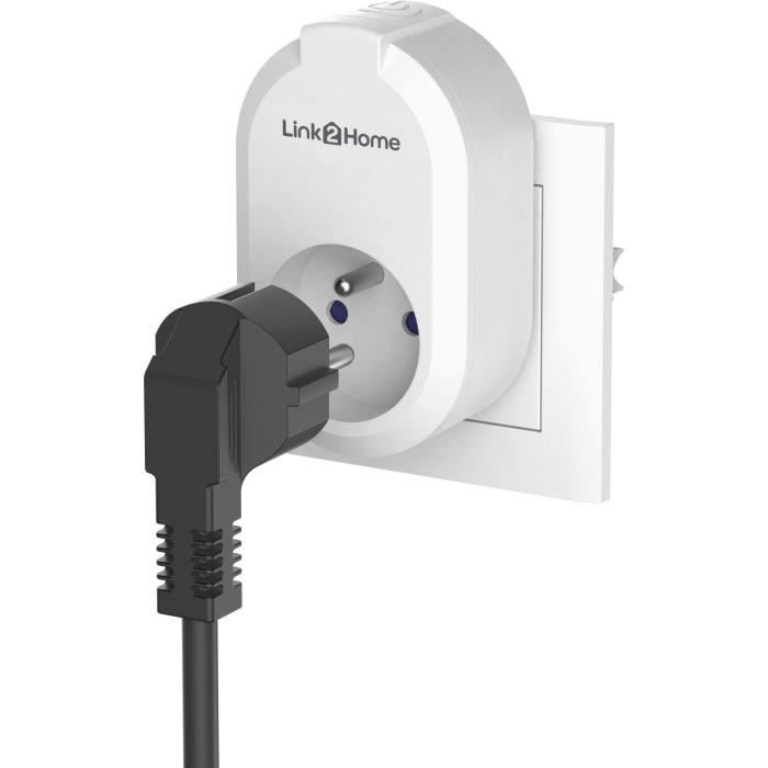 Lot de 2 Prises connectées - LINK2HOME - 230 V - Blanc