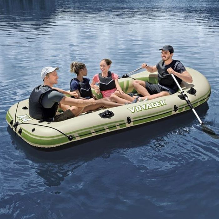 BATEAU GONFLABLE VOYAGERA© X4 SET HYDRO-FORCEA©, 350 X 145 CM, 4 ADULTES