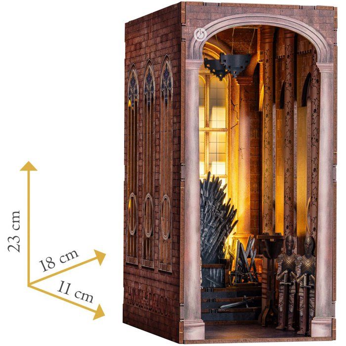 Book Nook - Kit DIY a construire Maquette 3D Serre Livre - REVELL - Tiny Adventures - Game of Thrones - Le trône de fer - LED