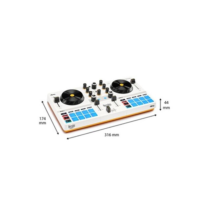 HERCULES DJ CONTROL MIX ULTRA - Contrôleur DJ Bluetooth pour Smartphone (iOS et Android) - Sans fil