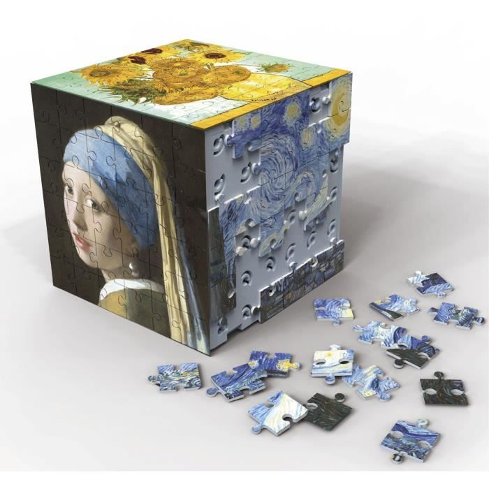 Puzzle 3D - EDUCA - Cube Art - 216 Pieces - 6 Puzzles de 36 Pieces - Défi Ludique 8 Ans + (20123)