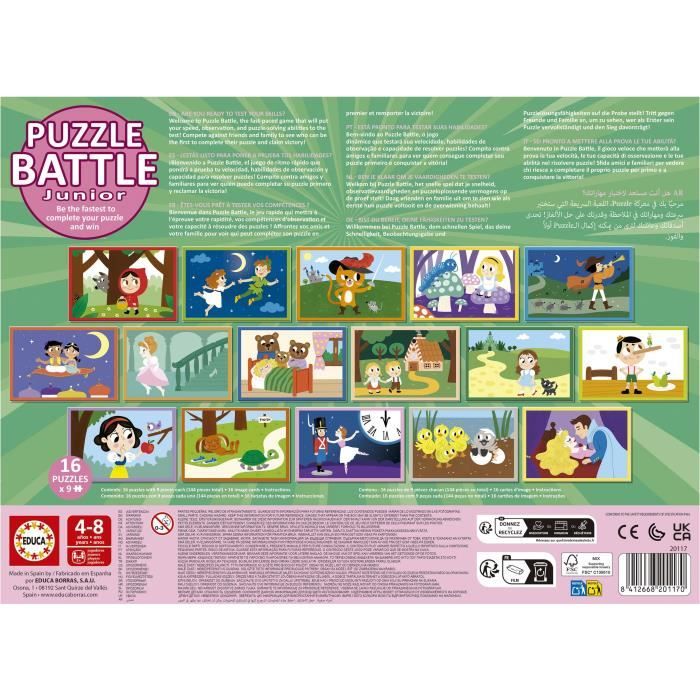 Puzzle - EDUCA - Battle Jr Contes - 16 puzzles