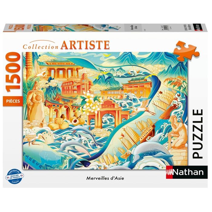 Nathan Editions - 016182 - Puzzle 1500 pieces - Les Merveilles d'Asie