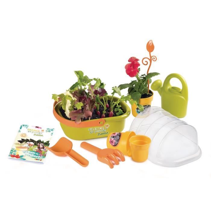 SMOBY - Silence ça Pousse Mini serre avec poignée + accessoires - Fabrication française