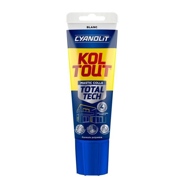 Colle de fixation et d'étanchéité - CYANOLIT - Total tech - Blanc - Tube 125 ml - Polyvalente - Haute résistance