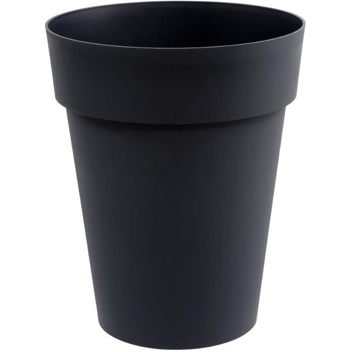 Vase mi-haut Rond Ø 44 cm - EDA - Toscane - 50 L - Ø 44 x H. 53 cm - Gris Anthracite
