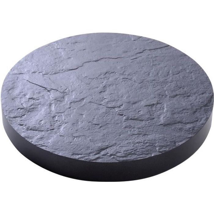 Support a roulettes - EDA - Ř 30 cm x H 5 cm - Gris ardoise