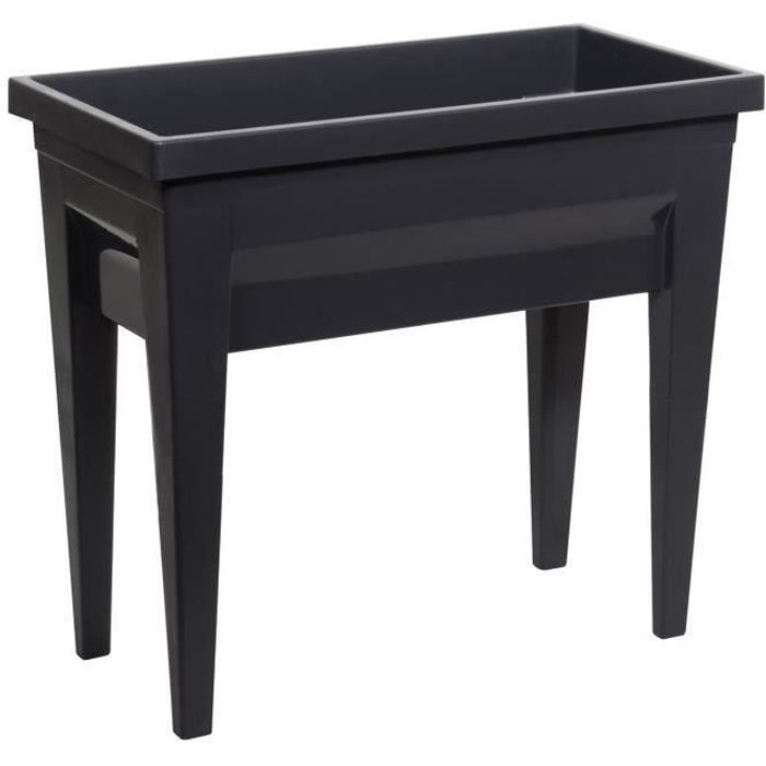 Espace potager sur pieds - EDA - Veg&Table City - 57 L - Table de culture sur pieds - 76 x 38,5 x H. 68 cm - Gris Anthracite