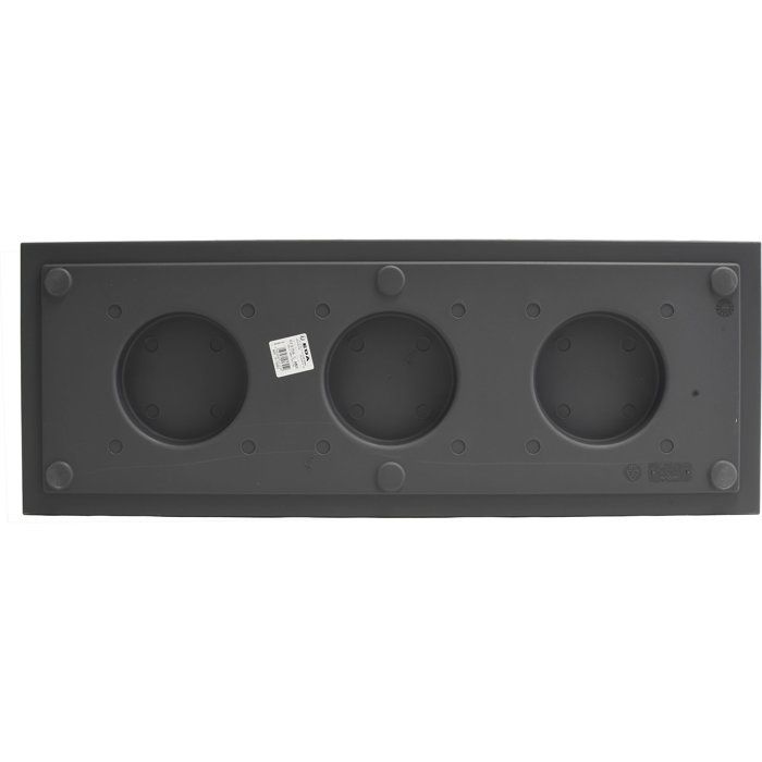 Jardiniere - EDA - Volcania Up - 57 L - Intérieur/Extérieur - Décor Pierre - 79,5 x 29,5 x H. 29,5 cm - Gris Anthracite