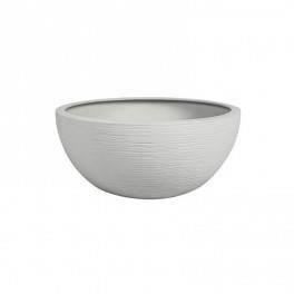 Pot vasque Ø 30 cm - EDA - Graphit Up - 5,5 L - Intérieur / Extérieur - Ø 29,5 x H. 12 cm - Blanc Cérusé