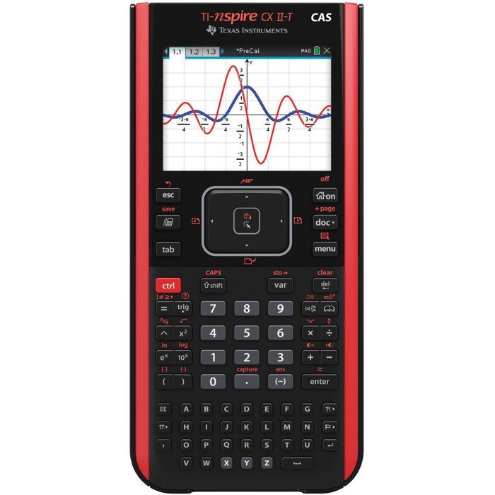 Calculatrice graphique - TEXAS INSTRUMENTS - TI-Nspire CX CAS II-T - Noir