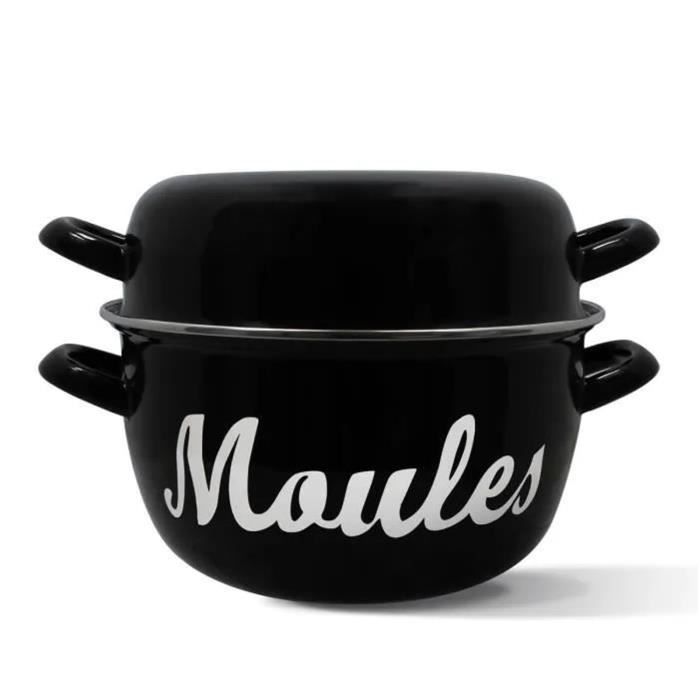 Marmite a moule - MENASTYL - 3645564 - En acier émaillé - Noir - 24 cm - Avec écritures - Tous feux dont induction