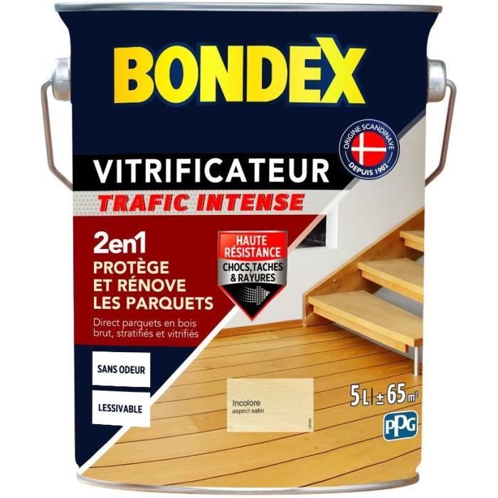 BONDEX - VITRIFICATEUR TRAFIC INTENSE - INCOLORE - SATIN - 5L
