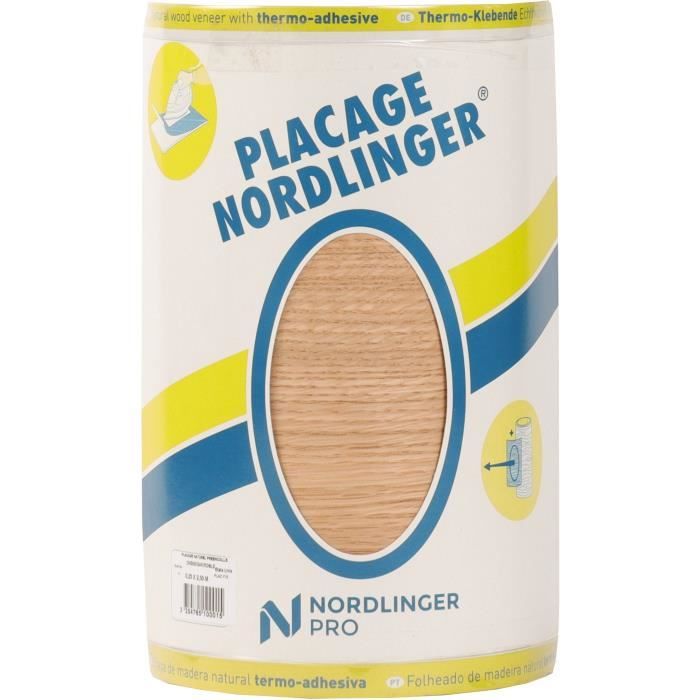 Placage - NORDLINGER PRO - 0.25 m x 2.50 m - PrÈ-encollÈ - FSC MIXTE - Chene