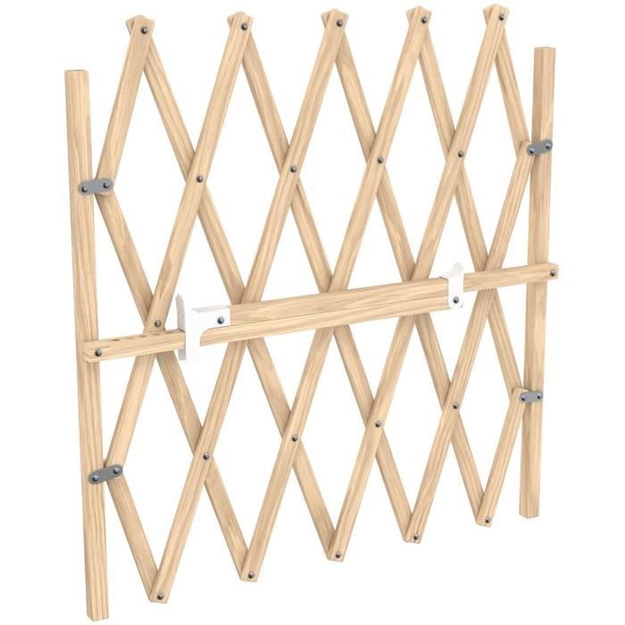 Barriere bois animaux - NORDLINGER PRO - Press'Fix - Extensible 0,65-1,04m - Sans perÁage - Pression