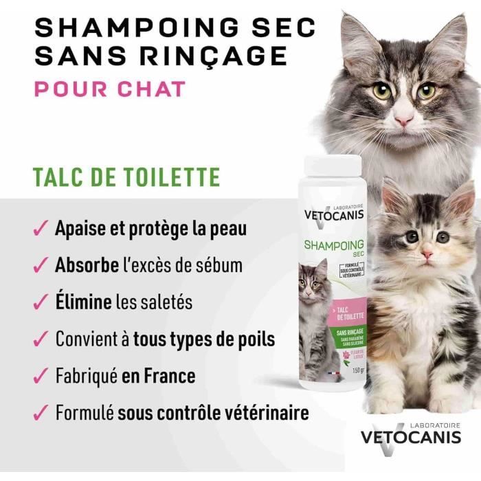 Shampoing sec - VETOCANIS - 150gr pour Chat