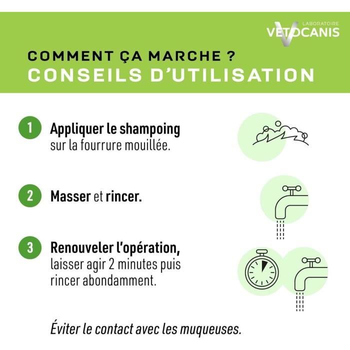 Shampoing chien - VETOCANIS - 300 ml - Hydratant, doux, sans irritation, usage régulier