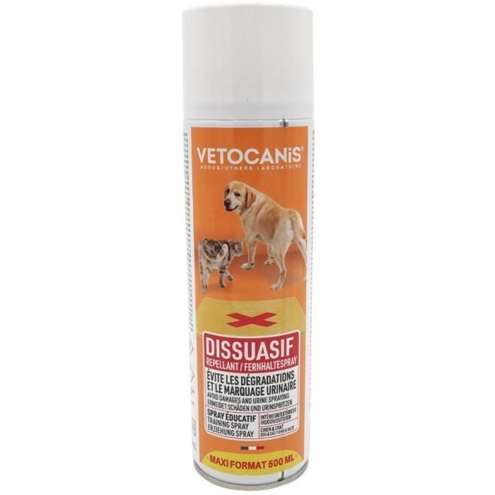 Spray répulsif - VETOCANIS - Chat et Chien, Protection de l'Habitation, Répulsif Intérieur et Extérieur