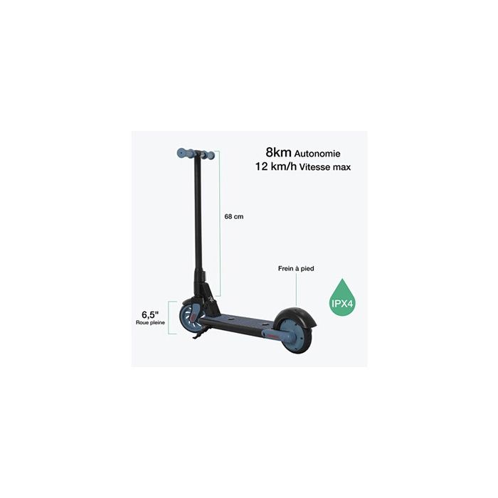 Trottinette électrique - WISPEED - T650 - 180 W max - 6'' - Bleu