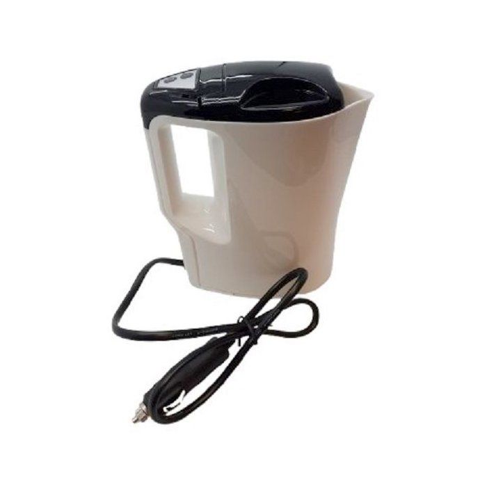 Bouilloire électrique 24V - HTC EQUIPEMENTS - 1 litre- 250W - corps blanc et couvercle noir