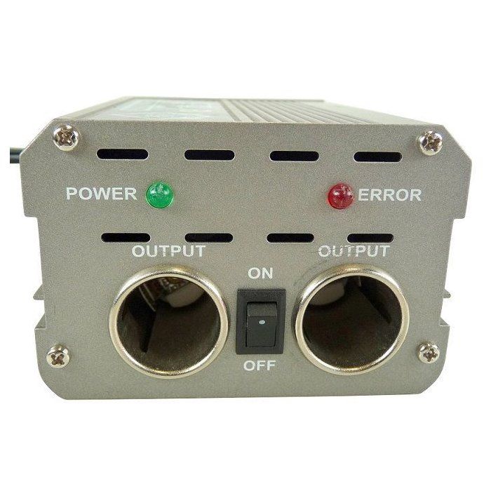 Convertisseur 24V/12V- HTC TECHNIC -15A + 2 prises allume-cigare femelle puissance 180W