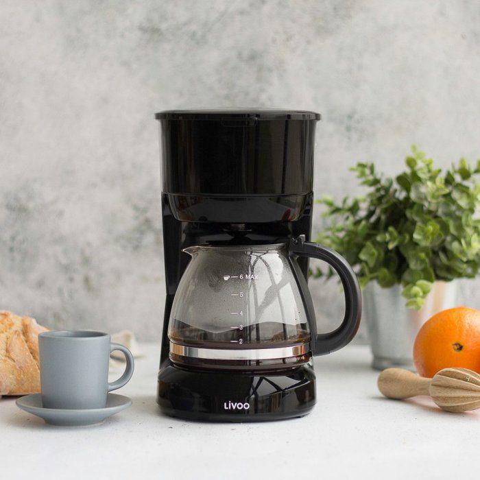Cafetiere électrique - LIVOO - DOD183N - 600 W - 750 ml - 6 tasses - Noir