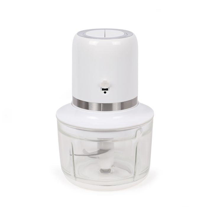 Hachoir électrique sans fil - LIVOO - 200 W - 2 vitesses - 1,2 L - 4 lames en acier - Blanc