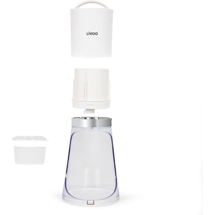 Appareil a glace pilée - LIVOO - DOM462 - 150 mL - 2 tailles - Mise en route automatique - Réservoir - Lame en acier inoxydable