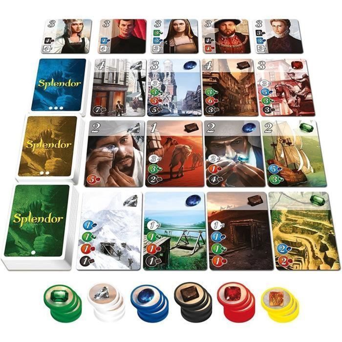 Jeu de société Splendor - ASMODEE - Unbox Now - a partir de 10 ans - 2 a 4 joueurs - 30 min
