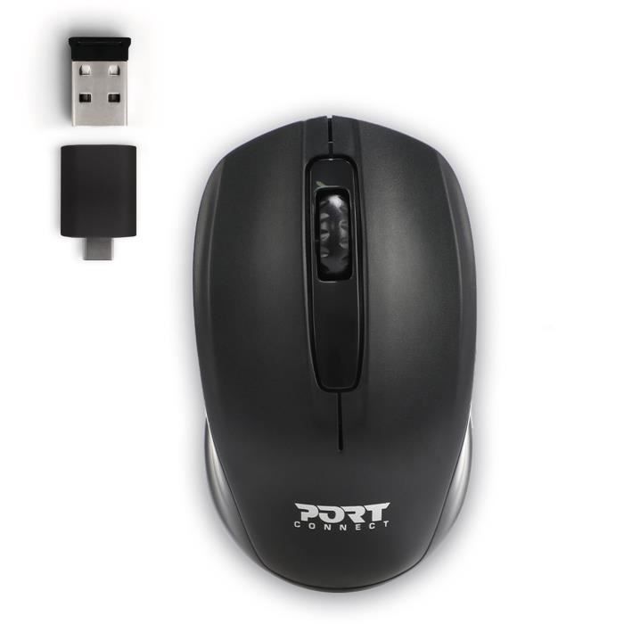 PREMIUM PACK : Sacoche pour PC Portable 17 + Souris sans fil + Dungle USB & Adaptateur Type C