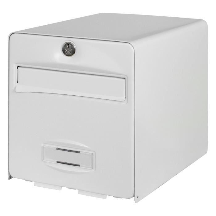BURG WACHTER Boîte aux lettres Balthazar en acier galvanisé - 1 porte - Blanc