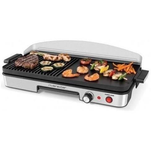 Plancha - RIVIERA & BAR - QPL365 - 1900 W Power zone - 4 a 6 personnes - 50,5 x 25,5 cm - Inox