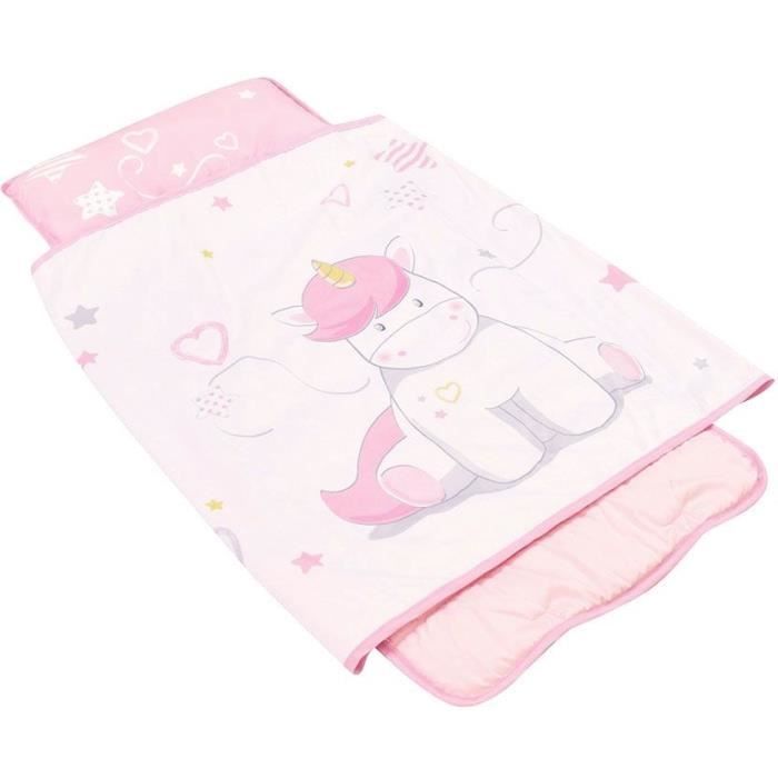 Tapis de Sieste/Sac de Couchage pour enfant - FUN HOUSE - Licorne - L.55 x P.121 cm