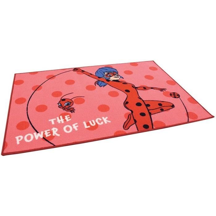 Tapis - FUN HOUSE - Ladibug Miraculous - 120 x 80 cm - Multicolore - Lavable en surface