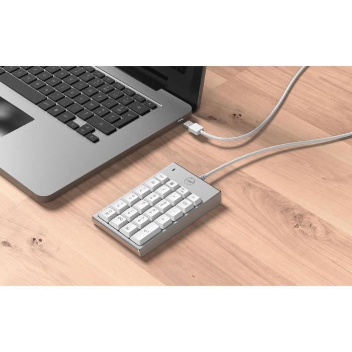 PavÈ NumÈrique - MOBILITY LAB - MAC Silver - Filaire - USB - Blanc