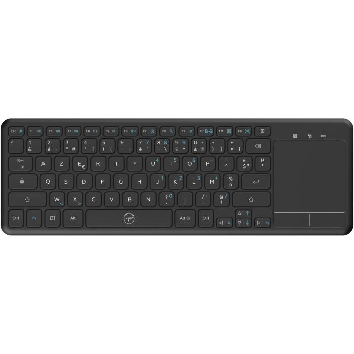 Clavier sans fil - MOBILITY - Noir - Azerty - USB 2.4 GHz - Compatible Smart TV