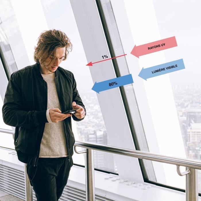 Film AdhÈsif pour Vitrage - EASY PROTEC - 100 x 90 cm - Anti Chaleur