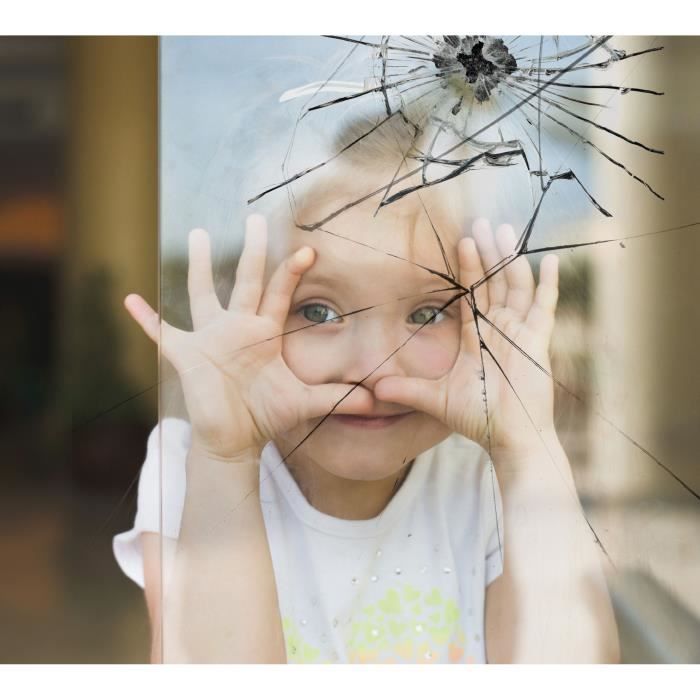 Film AdhÈsif pour Vitrage - EASY PROTEC - 100 x 90 cm - SÈcuritÈ