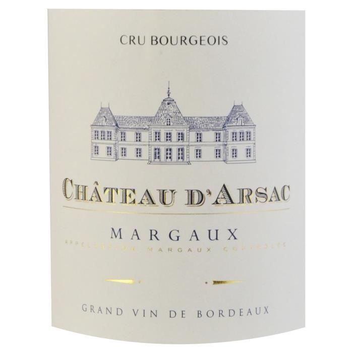 Ch‚teau d'Arsac 2017 - AOC Margaux Cru Bourgeois - Vin rouge de Bordeaux - 0.75 cl