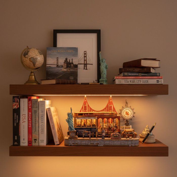 Book Nook - Kit DIY a construire Maquette 3D Serre Livre - Rue de New York Nookland - 22 x 14 x 14 cm